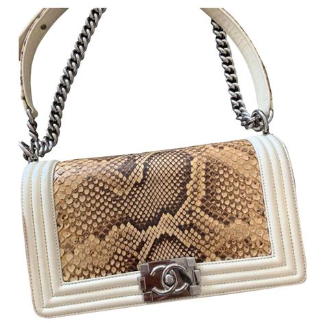 sac chanel peau de serpent|Sac Chanel Python .